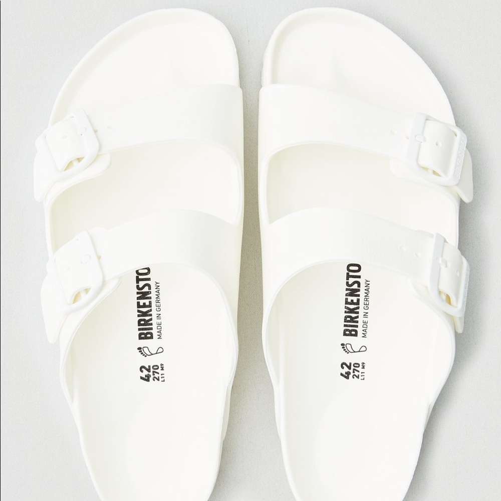 All white Birkenstocks